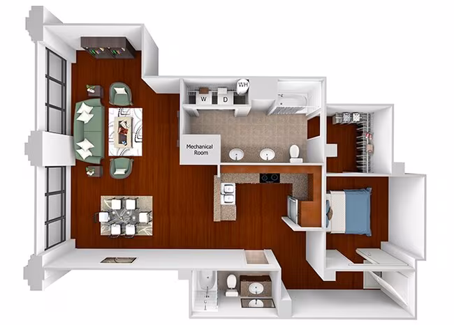 Unit GS-0503 GS-0603 floor plan